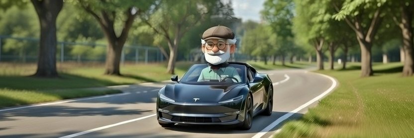 Grandpa Tesla banner