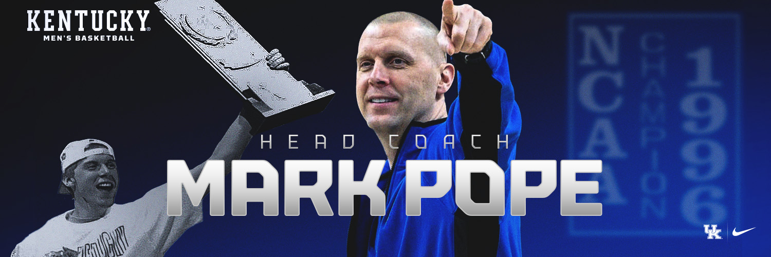 Mark Pope's banner