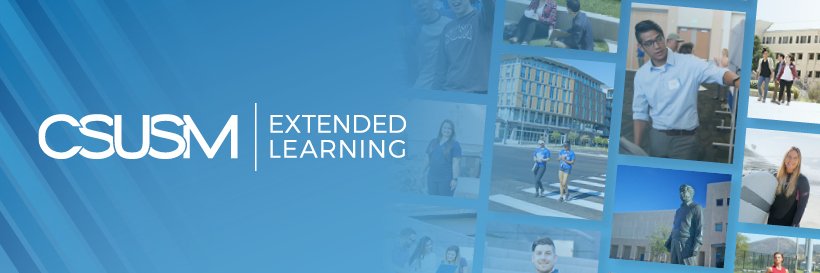 CSUSM Extended Learning banner