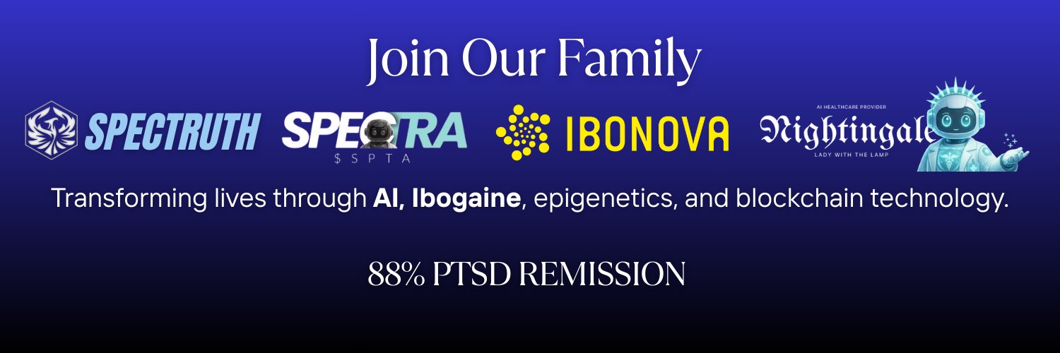 Spectruth (AI + Ibogaine = PTSD Relief) banner