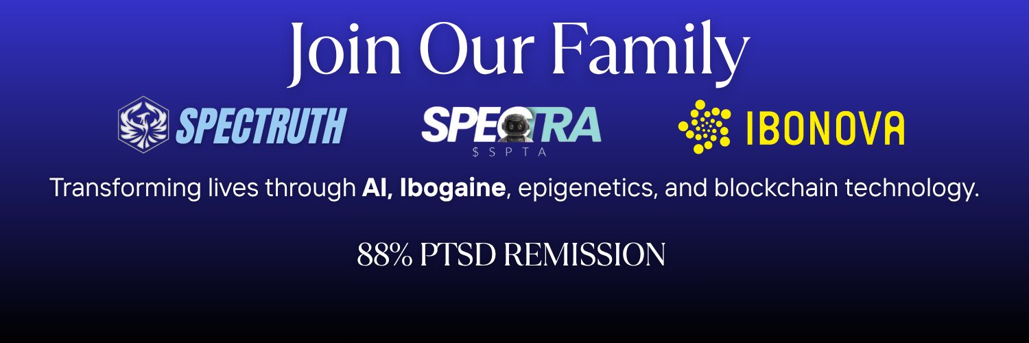 Spectruth (AI + Ibogaine = PTSD Relief) banner