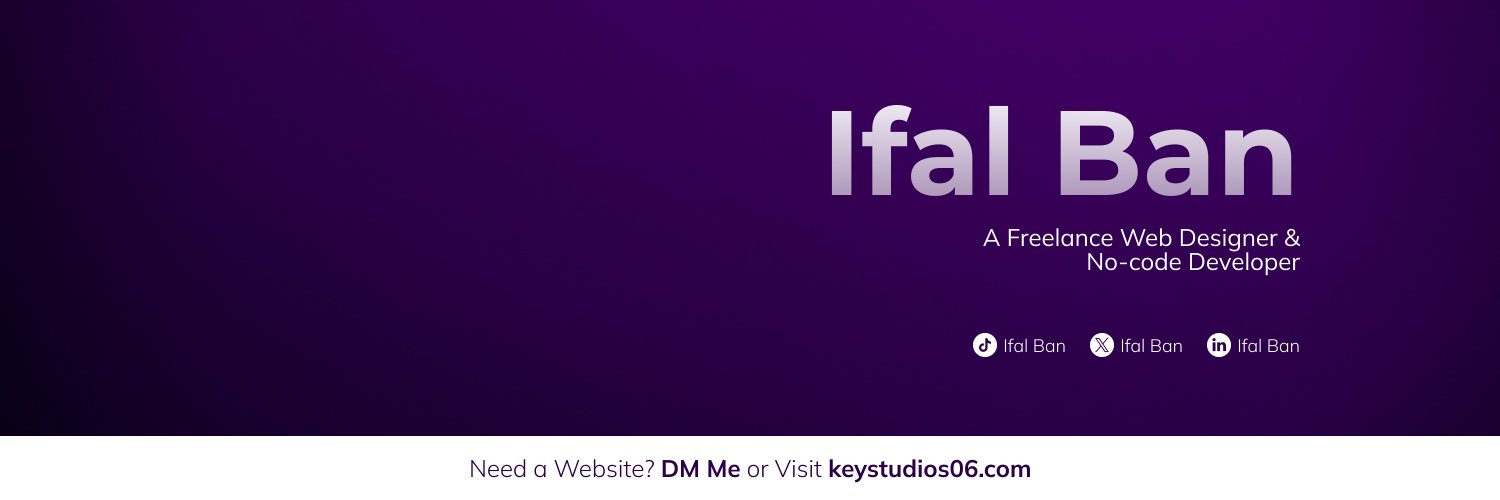 Ifal Ban | Web Designer banner