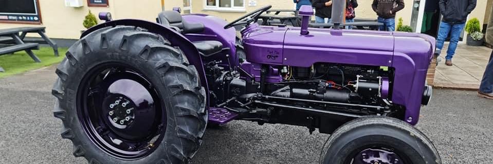 Purple Tractor Girl banner