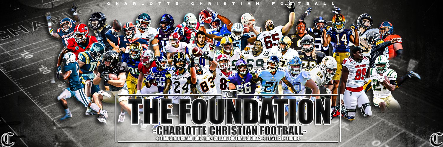 Charlotte Christian Football's banner