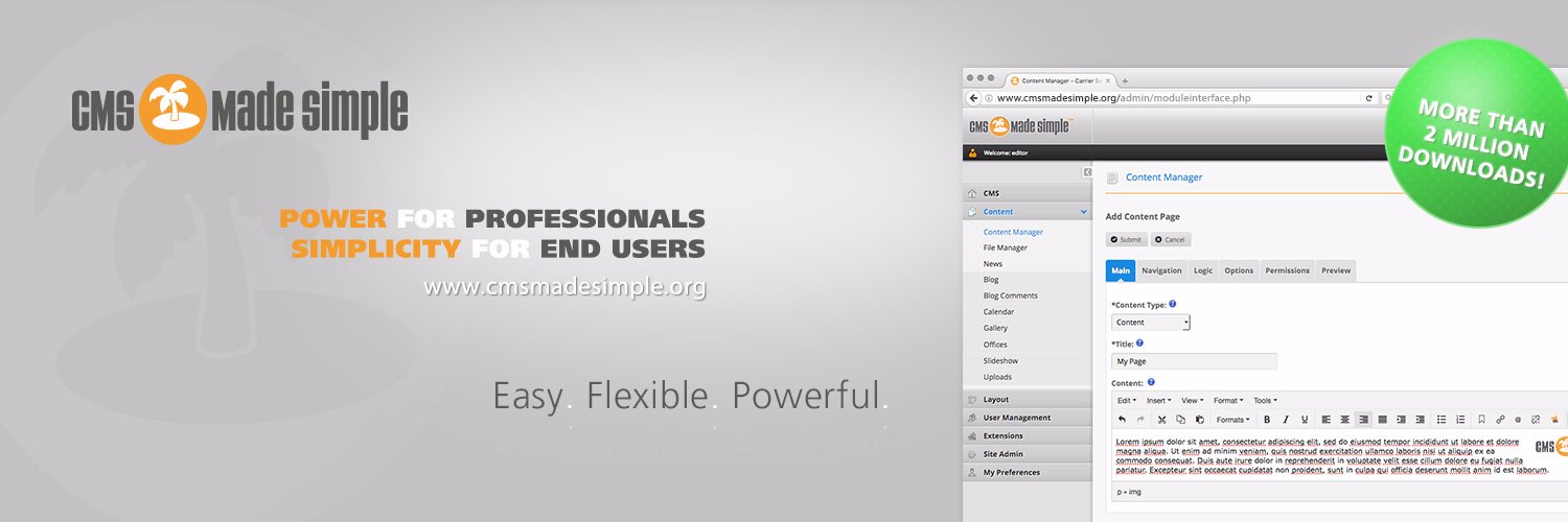 CMS Made Simple™ 🌴 banner