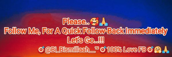follow me, i follow-back🤗 Profile Banner
