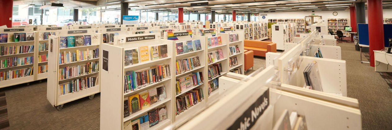 Woolwich Centre Library's banner