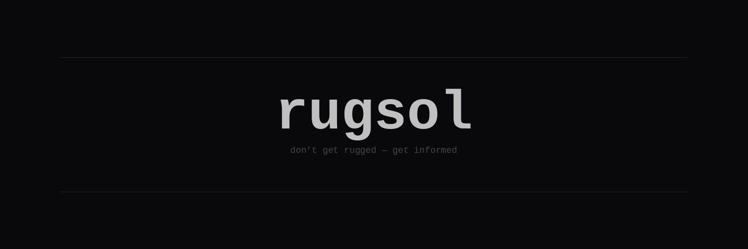 RugSol Scanner banner