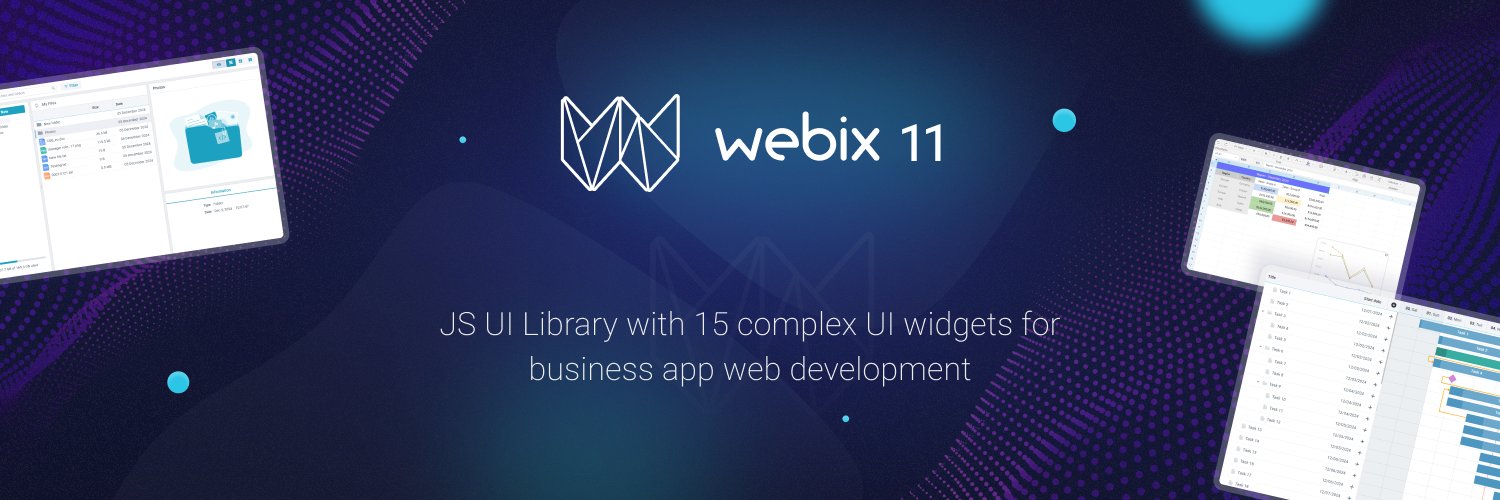 Webix UI library banner
