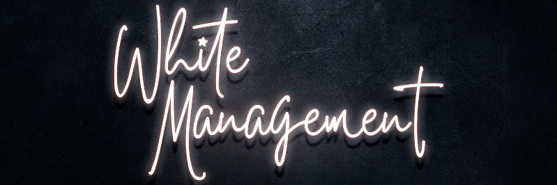 White Management banner