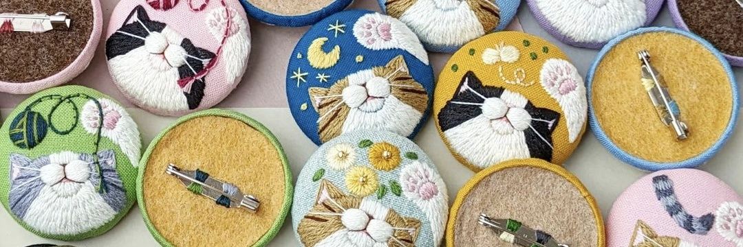 豆《ネコの刺繍 》's banner