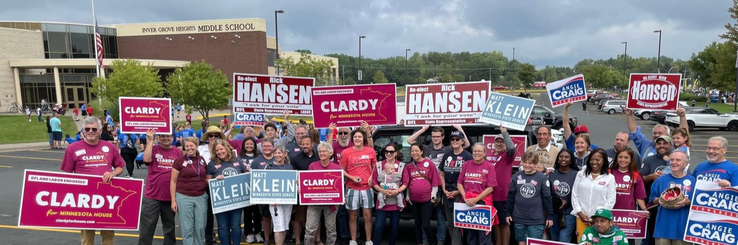 Senate District 53 DFL banner