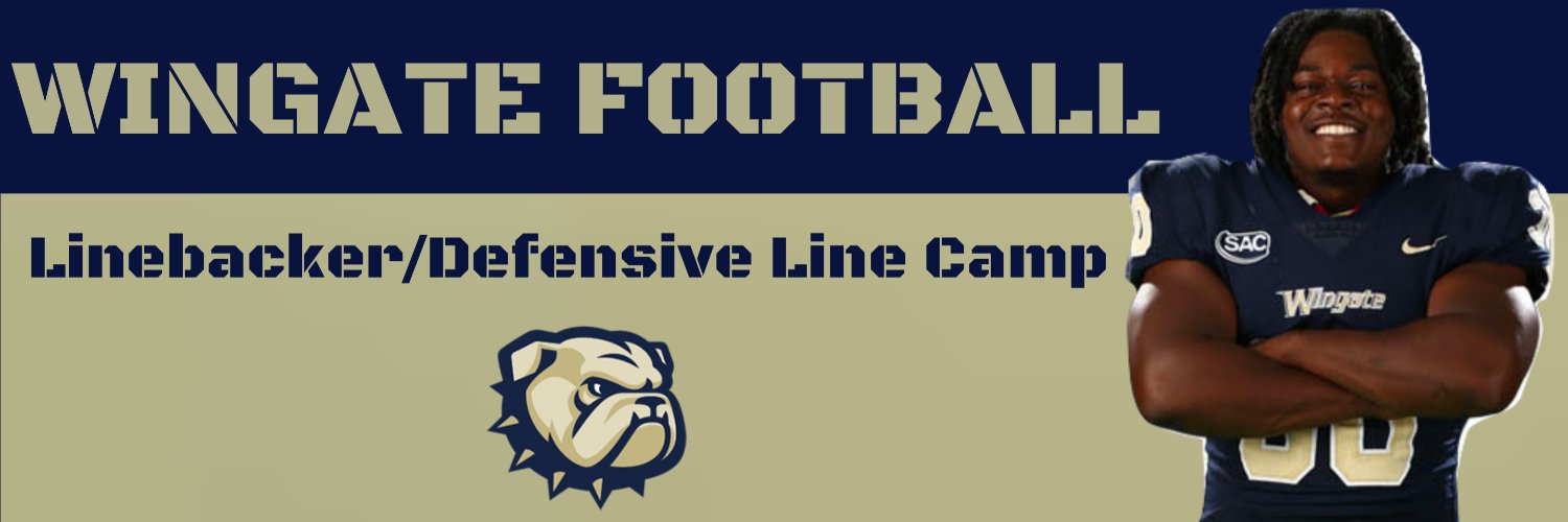 Wingate Football DL/LB Camp's banner