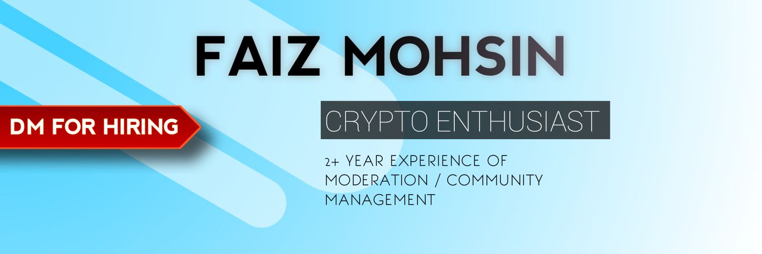 Faiz Mohsin | DM for Hiring Profile Banner