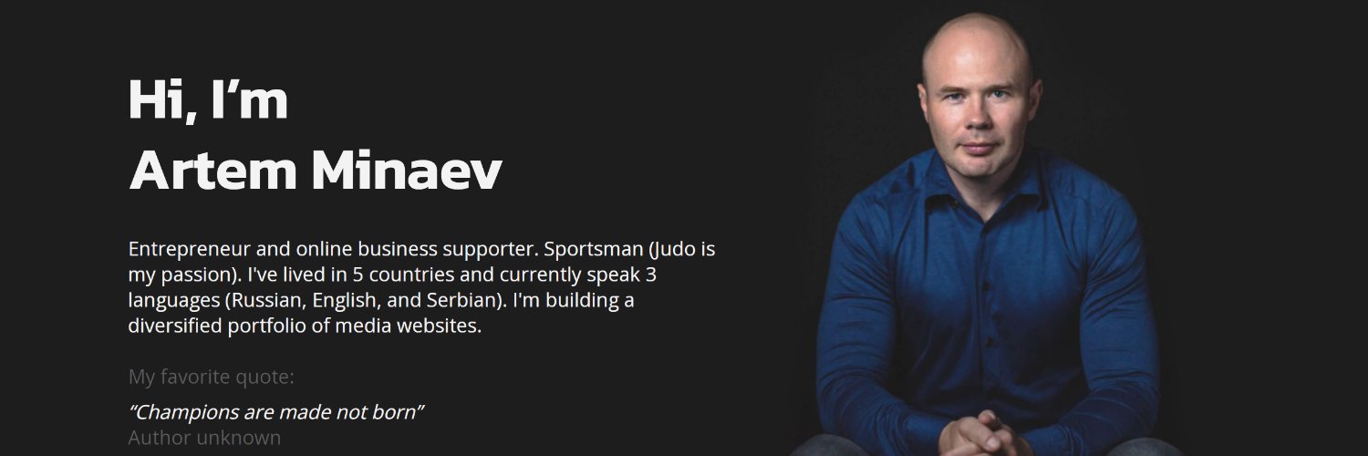 Artem Minaev banner
