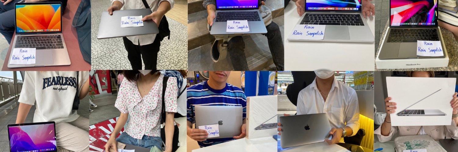 MacBook มือสอง-iPhone มือสอง-iPad มือสอง : by Rain banner