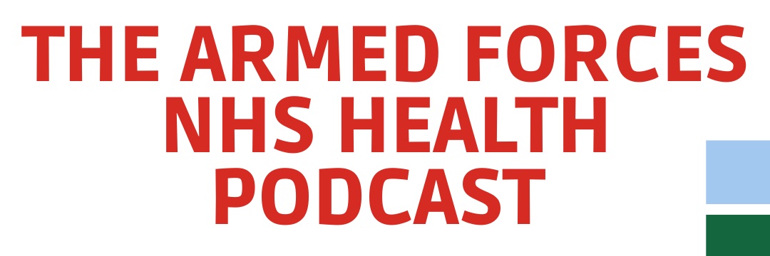The NHS Armed Forces Health Podcast banner