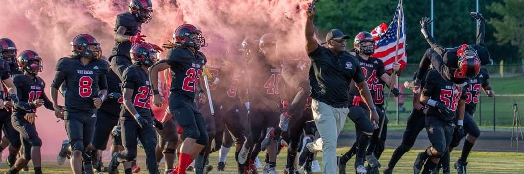 Red Rams Football's banner