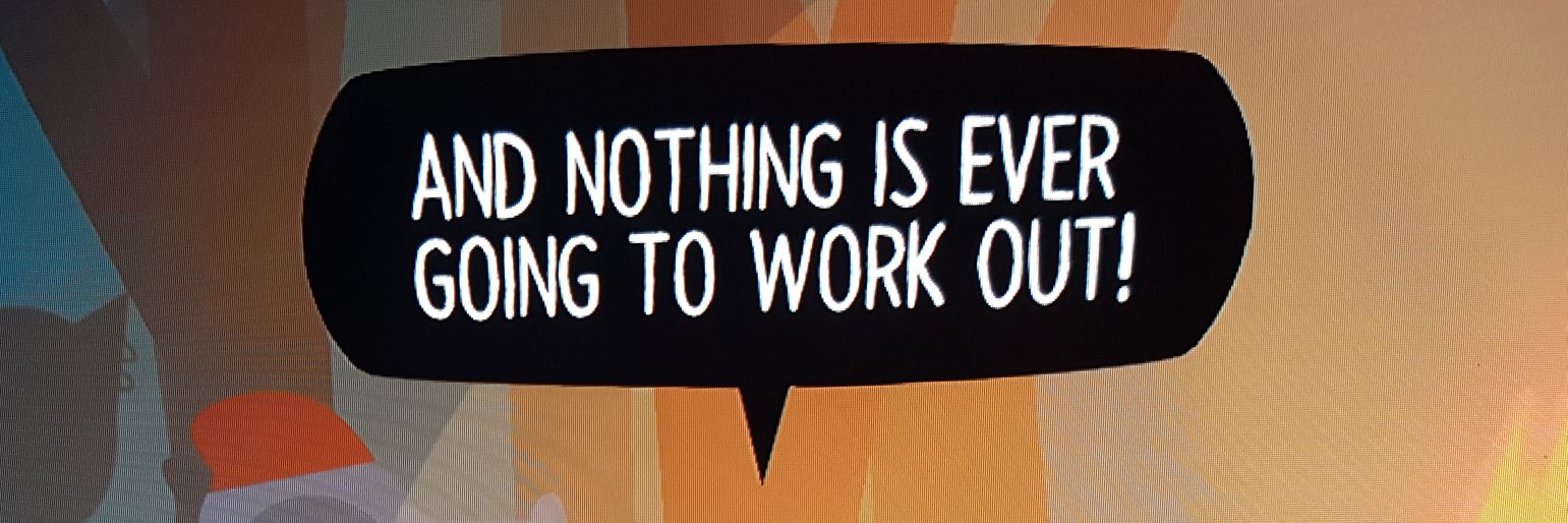 Human garbage banner