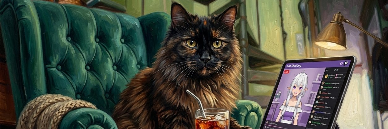 Space Cat 🤍🪻 banner