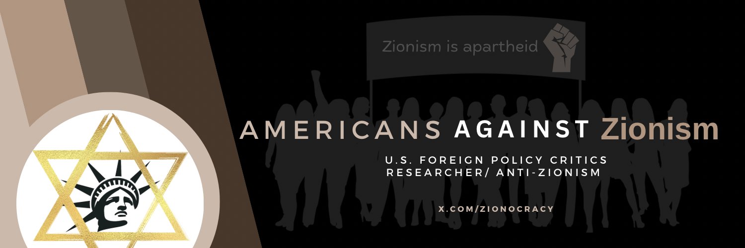 Americans Against Zionism banner
