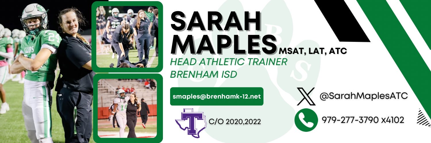Sarah Maples MSAT, LAT, ATC banner