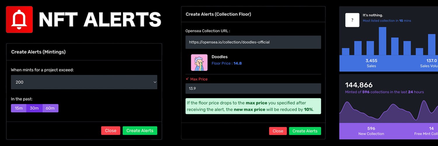 Nft Alerts App banner