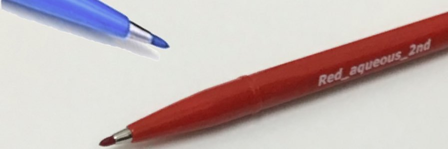 赤い水性のペン banner