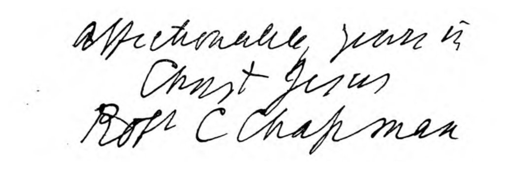 Robert Cleaver Chapman, "Apostle of Love"'s banner