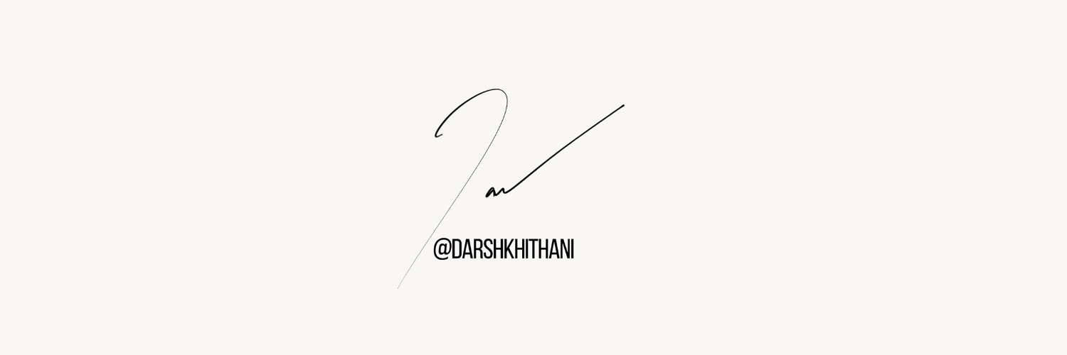darshkhithani's profile banner image