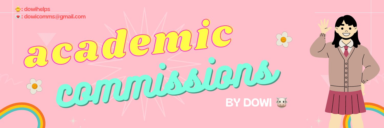 dowi 🐮 OPEN for academic commissions banner