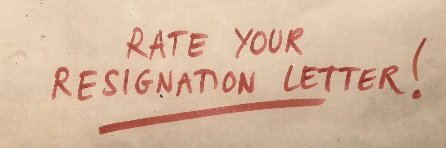 Rate your resignation letter banner