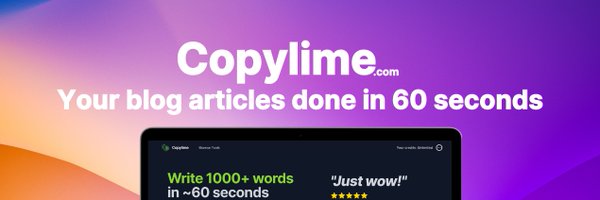 Copylime Profile Banner