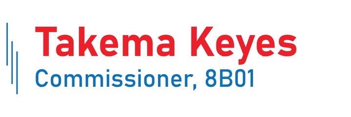 Commissioner Takema Keyes's banner