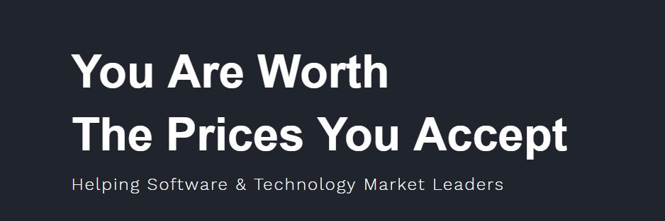 Twitter banner for @pricing