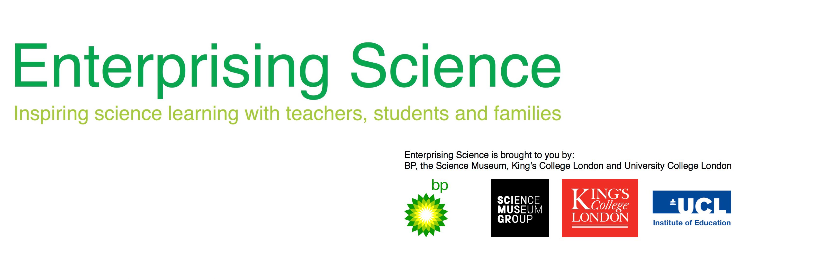 Enterprising Science banner