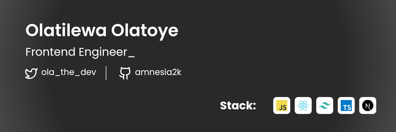Olatilewa || 👨🏾‍💻 banner