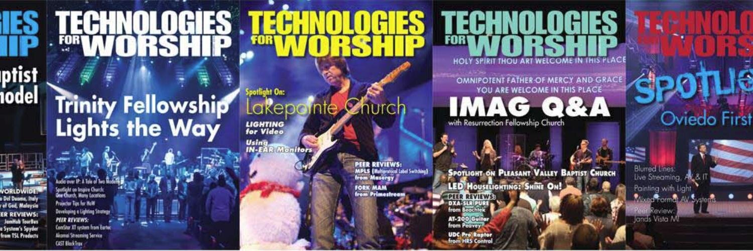 Technologies for Worship Magazine banner