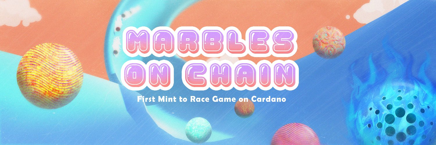 Marbles On Chain 🏐 First Mint to Race on Cardano banner