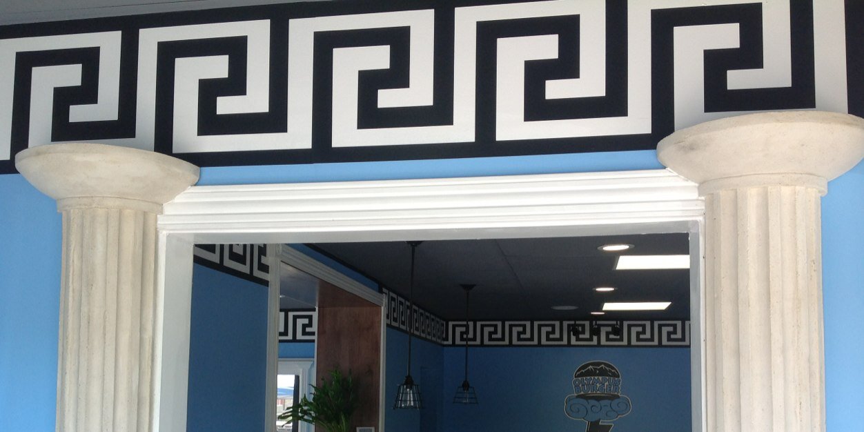 Olympus Burger banner
