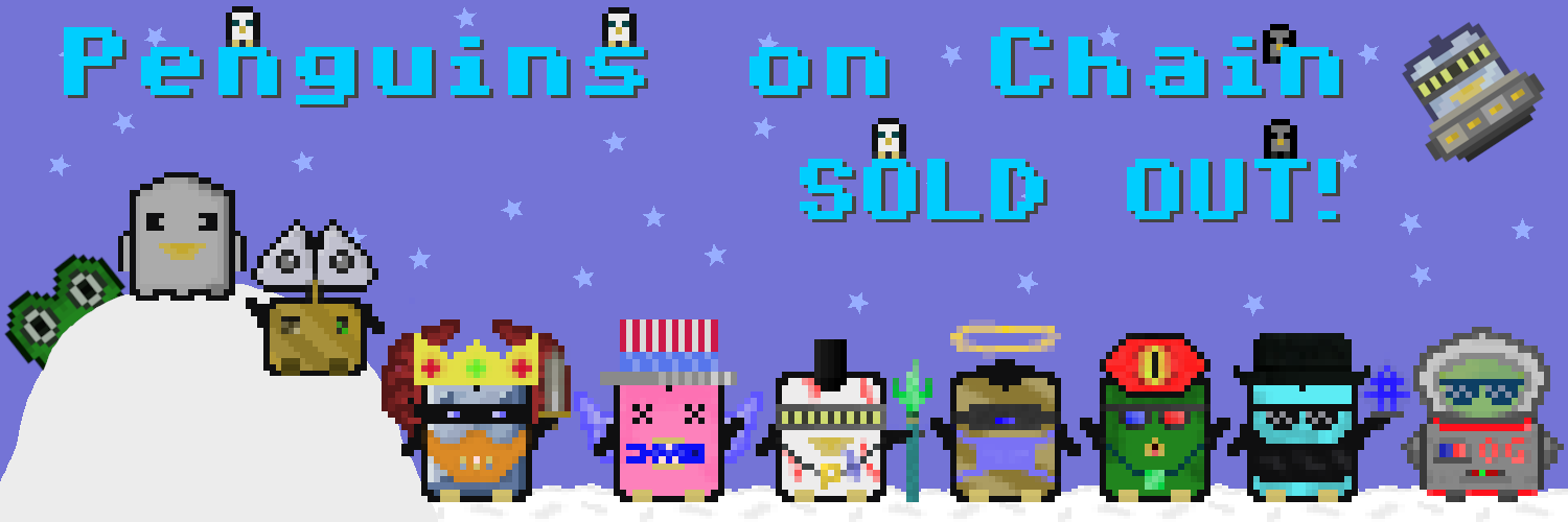 🐧 Penguins on Chain | SOLD OUT | 1234 Penguins!🐧 banner