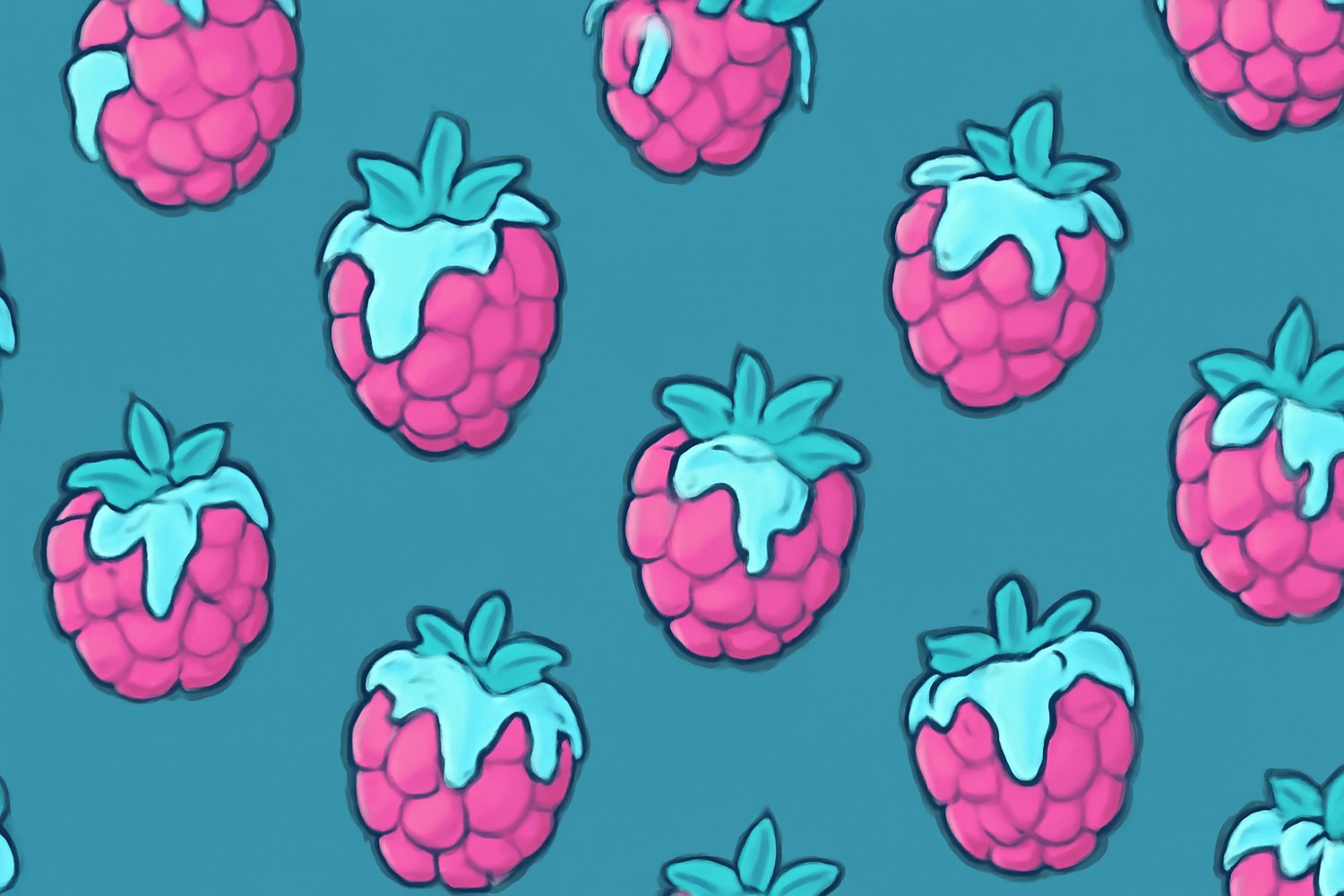 frozen raspberry banner