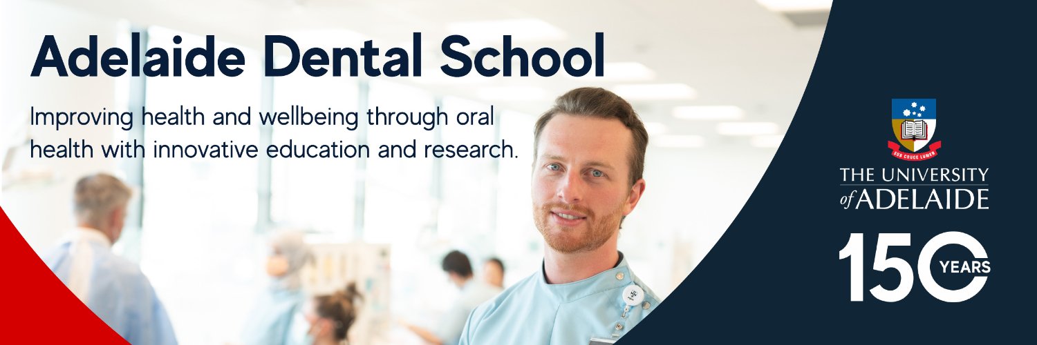 Adelaide Dental School Research🦷📚📝👨🏽‍🎓 banner