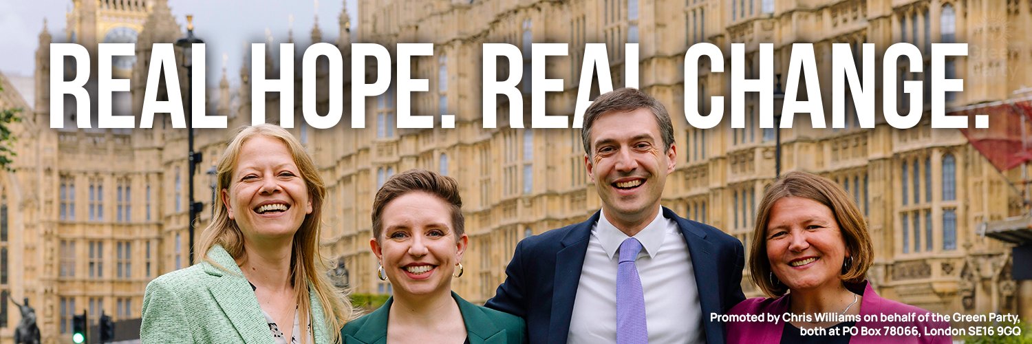 The Green Party's banner