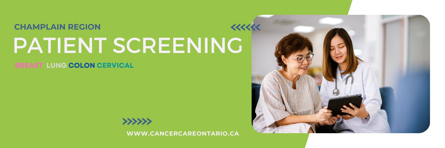 Champlain Patient Screening banner