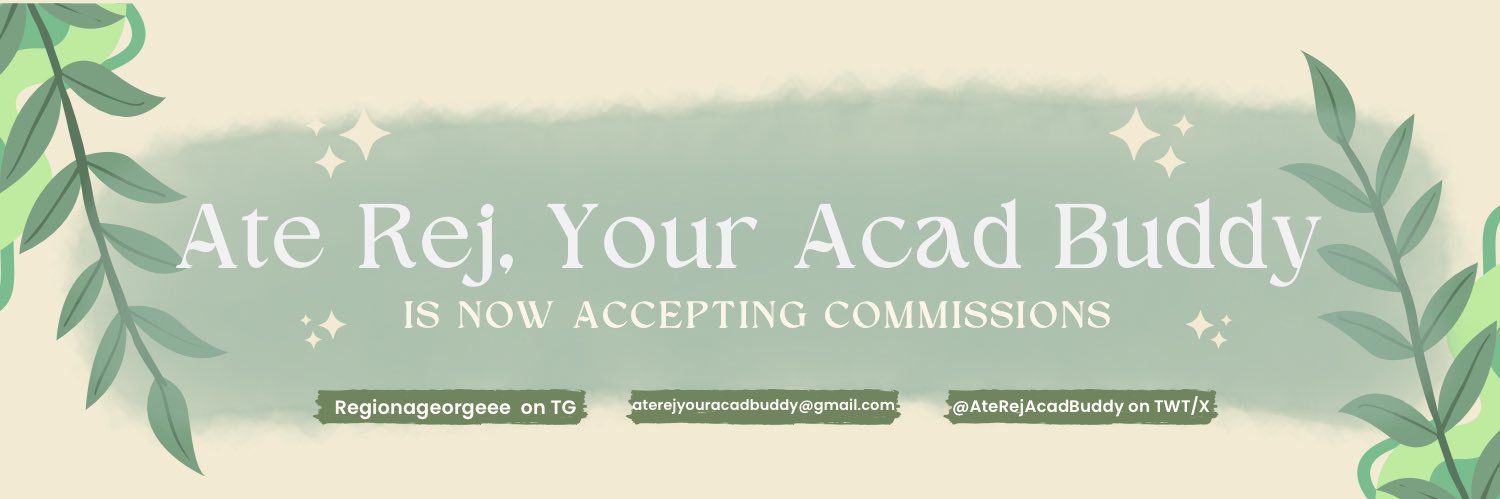 ATE REJ, YOUR ACAD BUDDY | OPEN 📚 (@AteRejAcadBuddy) / Posts / X