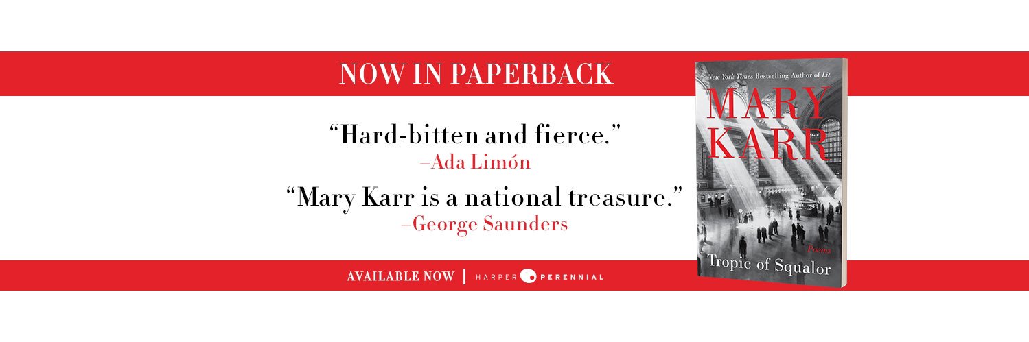Mary Karr, Poet/Memoirist/Professor's banner