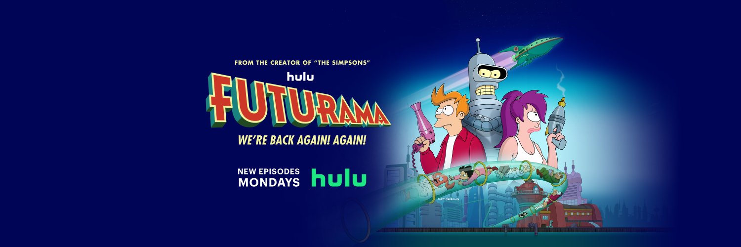 Futurama on Hulu's banner