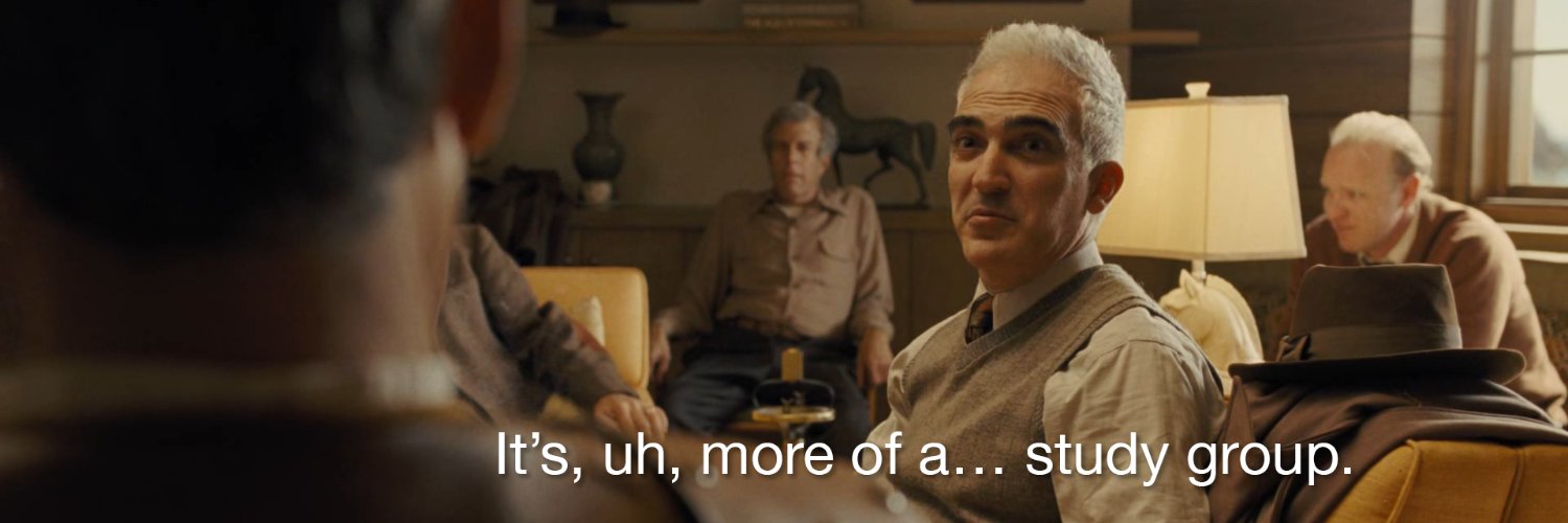 TTWS - a Coen brothers study group's banner