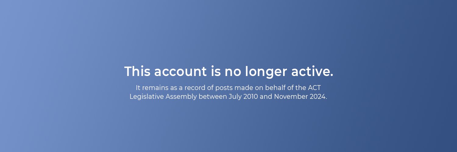 ACT Legislative Assembly banner